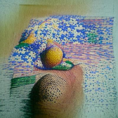 Pointillist Landscape Generated by AI