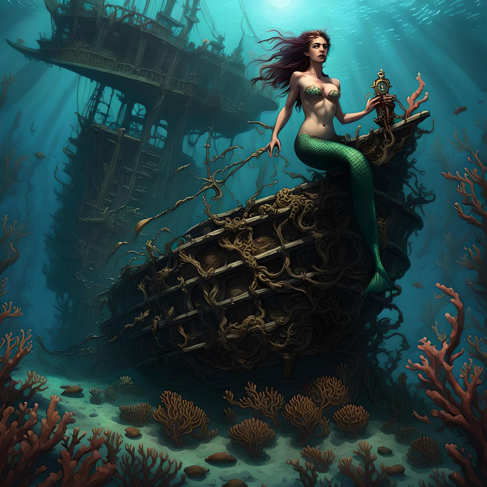 Sunken Pirate Ship Reclaimed by the Sea