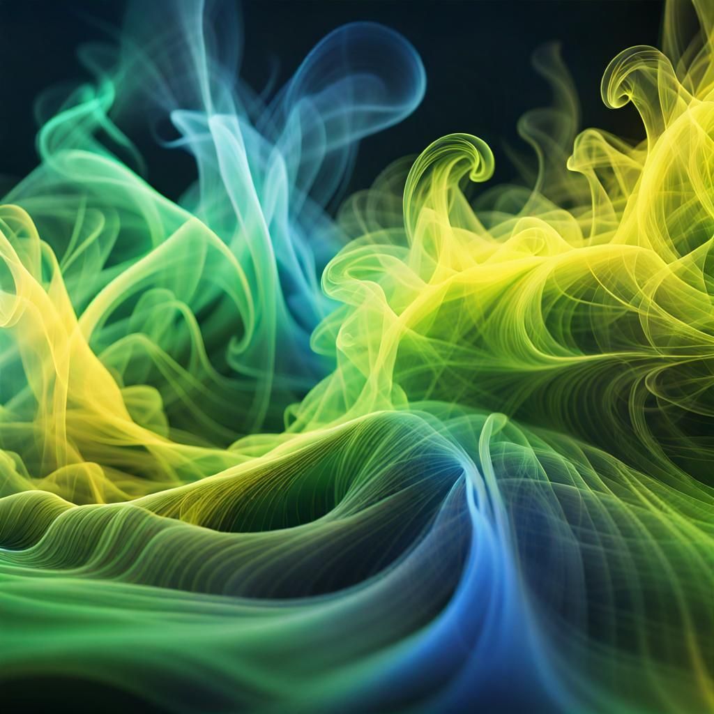 Ethereal Smoke Waves in Polychromatic Colors