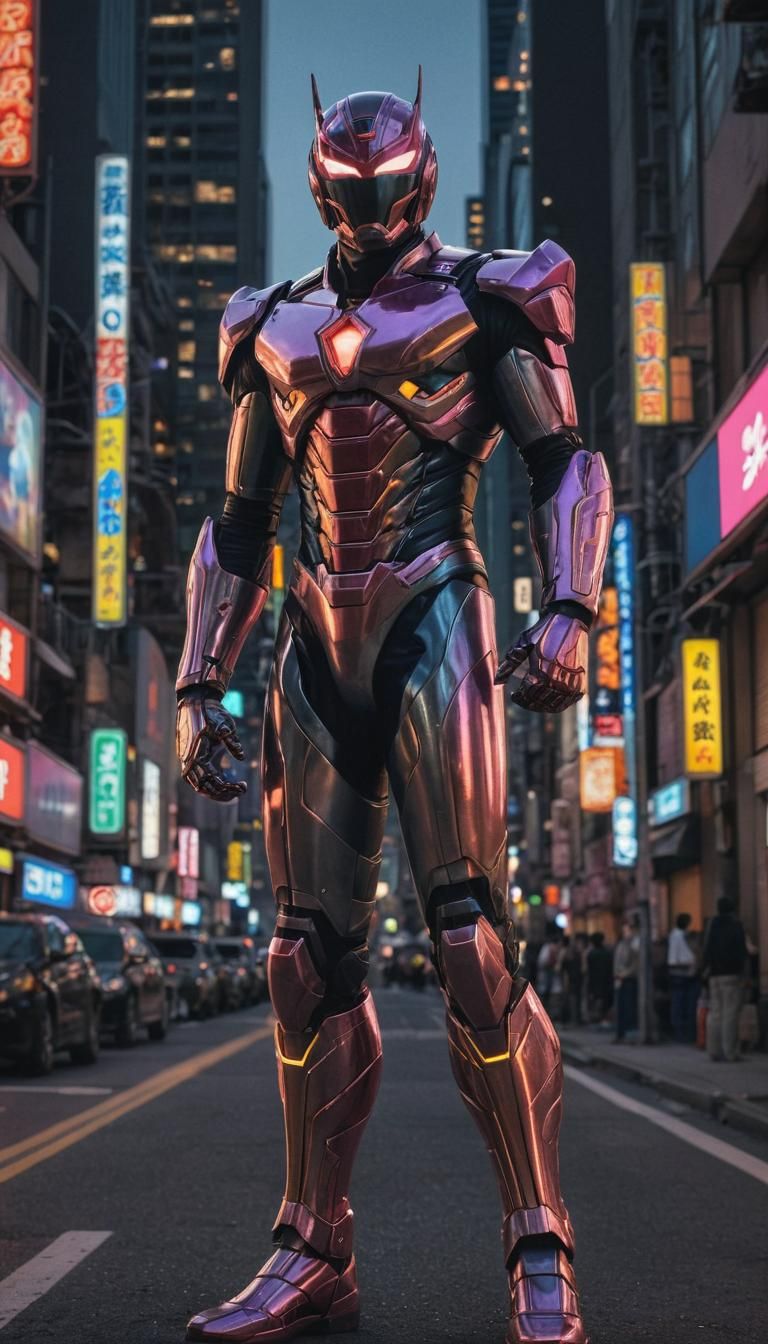 Jaspion in Neon City: Comic Book Art