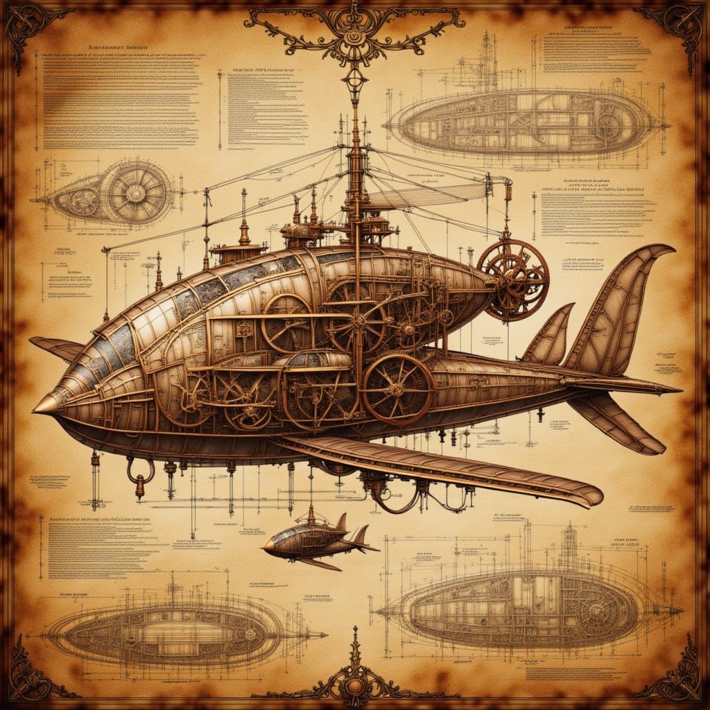 Leonardo Da Vinci Flying Machine Blueprints