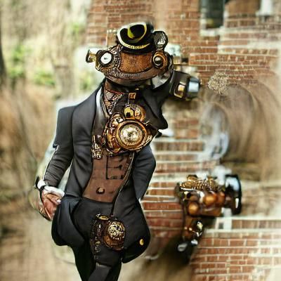 Steampunk Gentleman with Mechanical Details