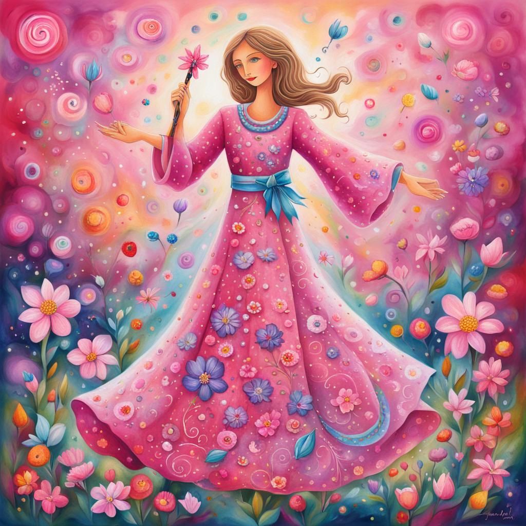 Harmony Healer: A Candy Art Digital Illustration