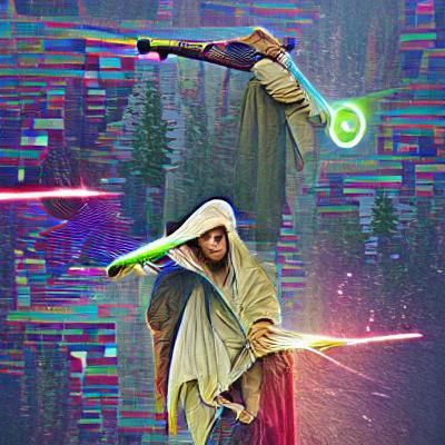 Dynamic Jedi Knight Illustration