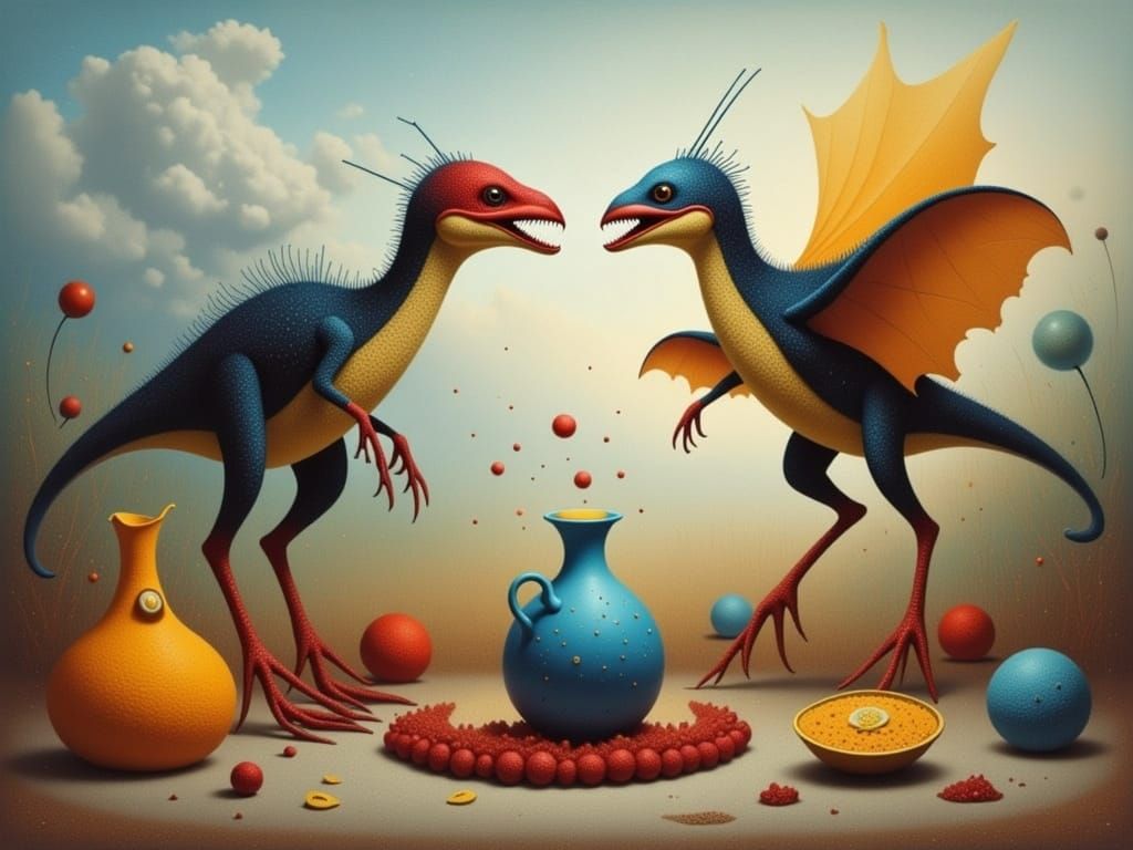 Adorable Baby Pterodactyls Eagerly Awaiting Food