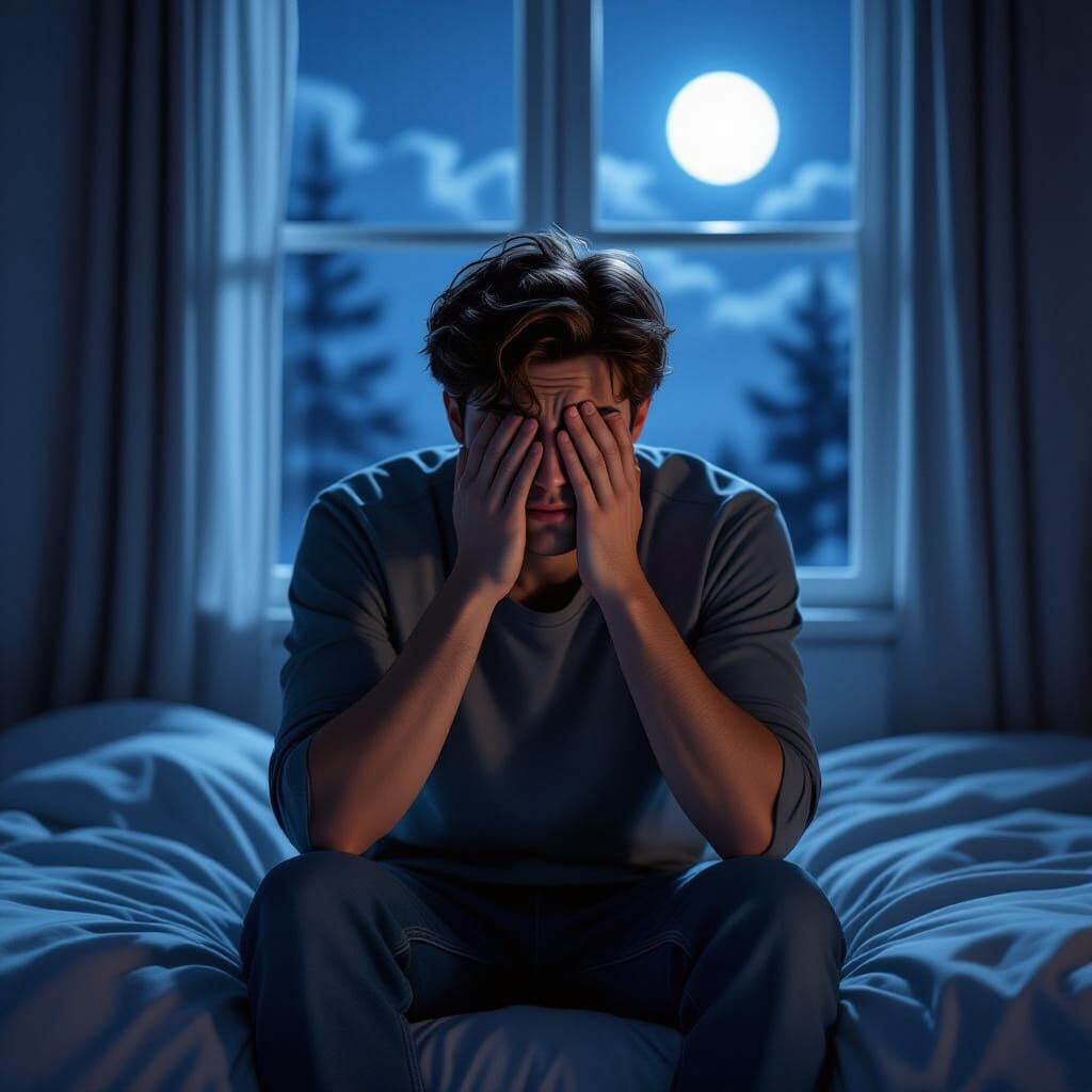 Melancholy Man in Moonlight: Cinematic Realism