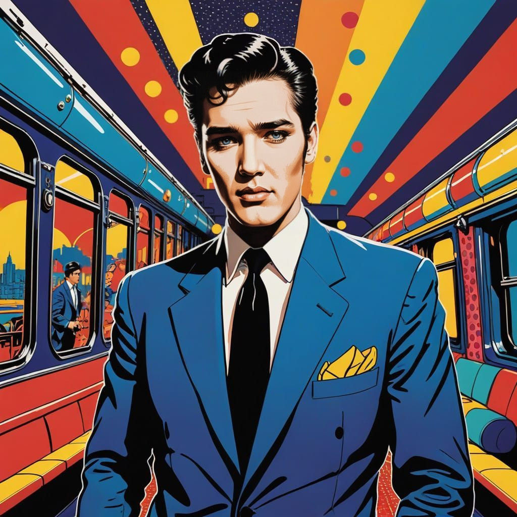 Elvis Presley Shines Bright in Pop Art Portrait of Orient Ex...