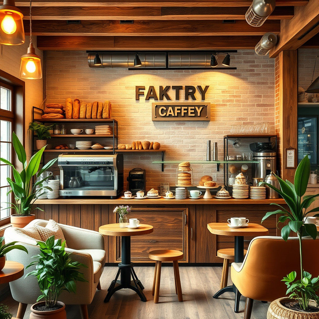 Inviting Bakery Café with Rustic Charm