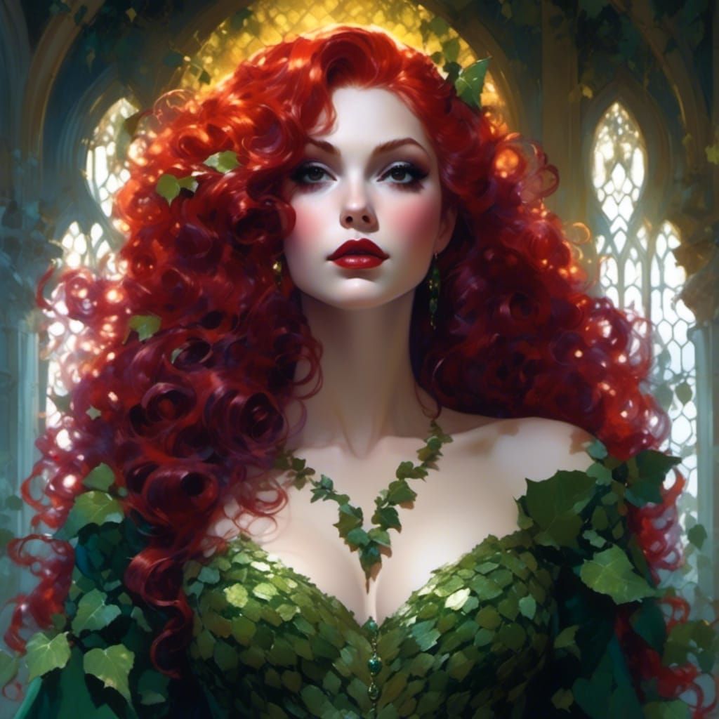 Poison Ivy in DC Comics Style
