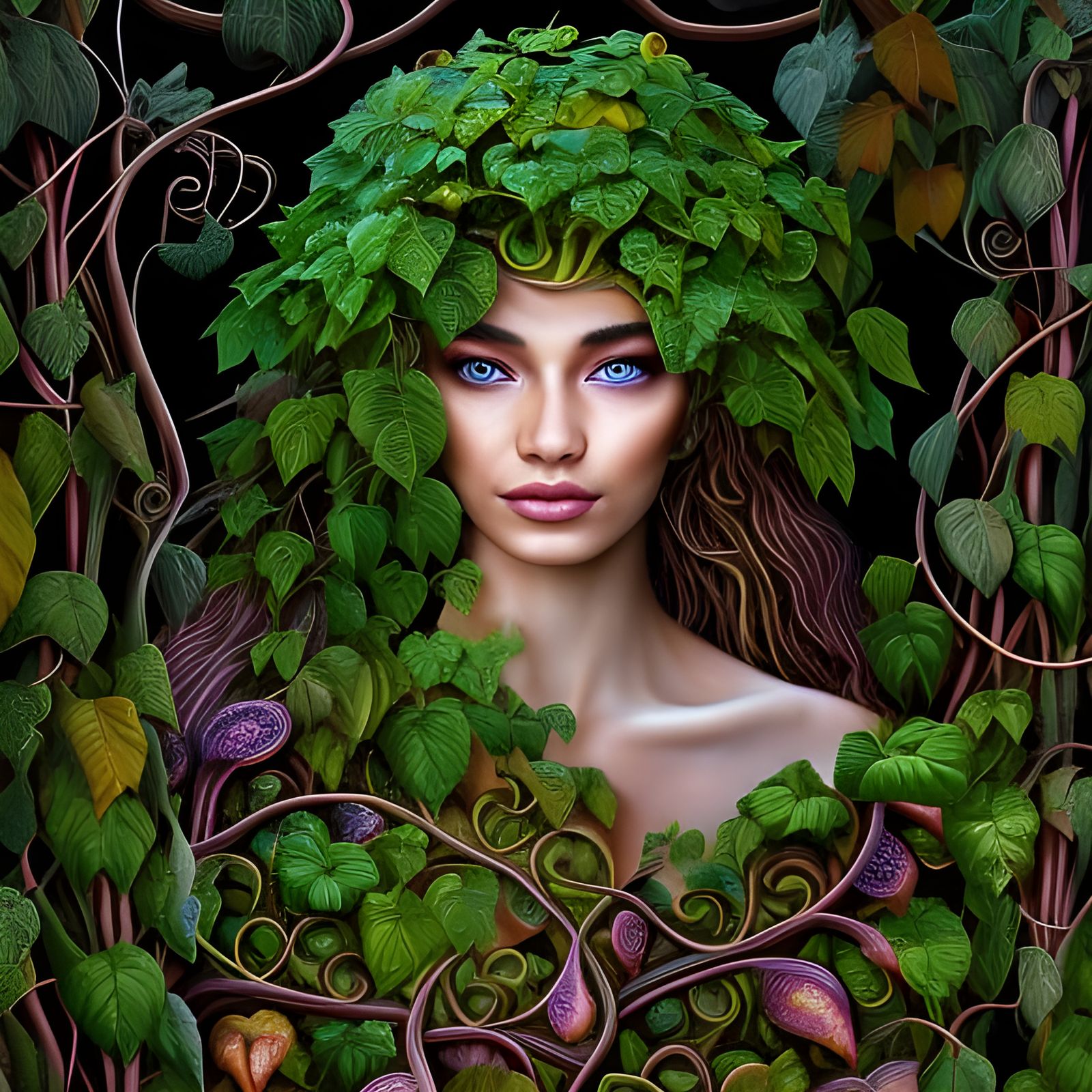 Mushroom Kingdom: Vines and Gouache Art