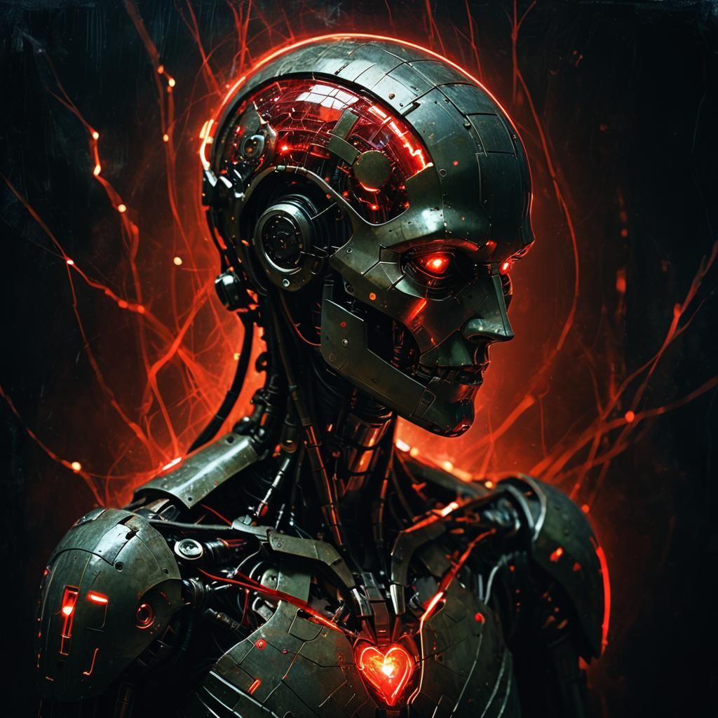 Android Consuming Hearts in a Vibrant World