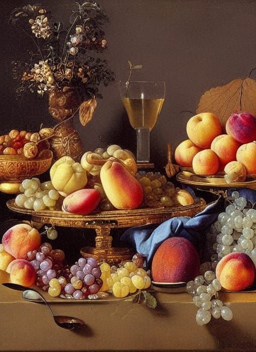 Hyperrealistic Still Life in Dutch Masters Style