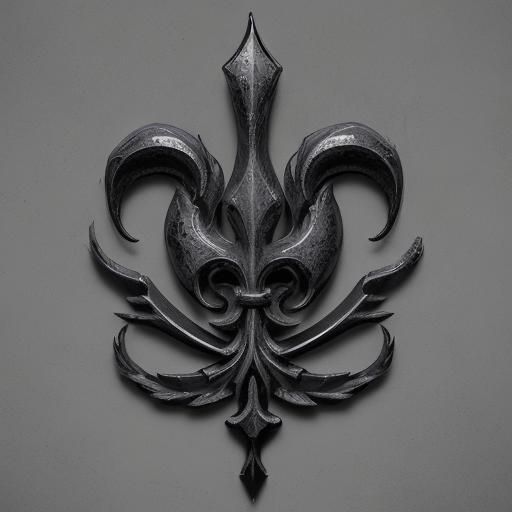Metal Music Fleur-de-Lis in Dark Font