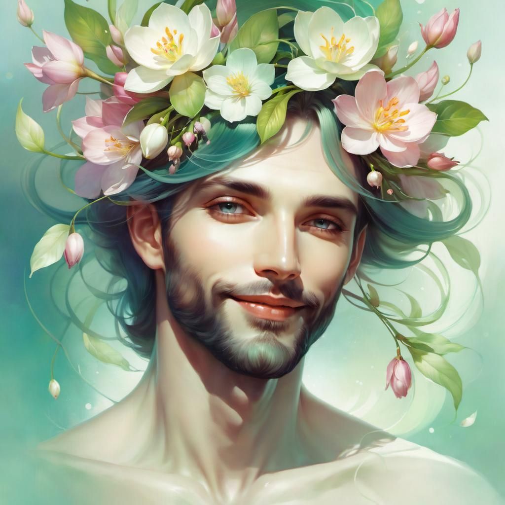 Happy Man in Spring Inspired by Dittmann