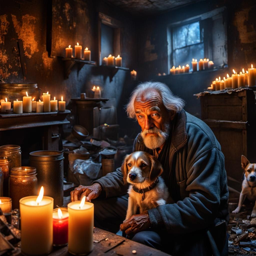 The Old Man with Candles