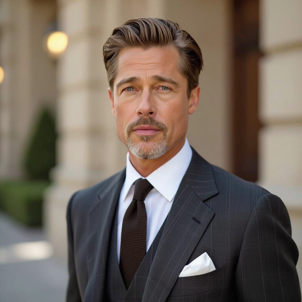 Hollywood Portrait of Man in Tailored Suit