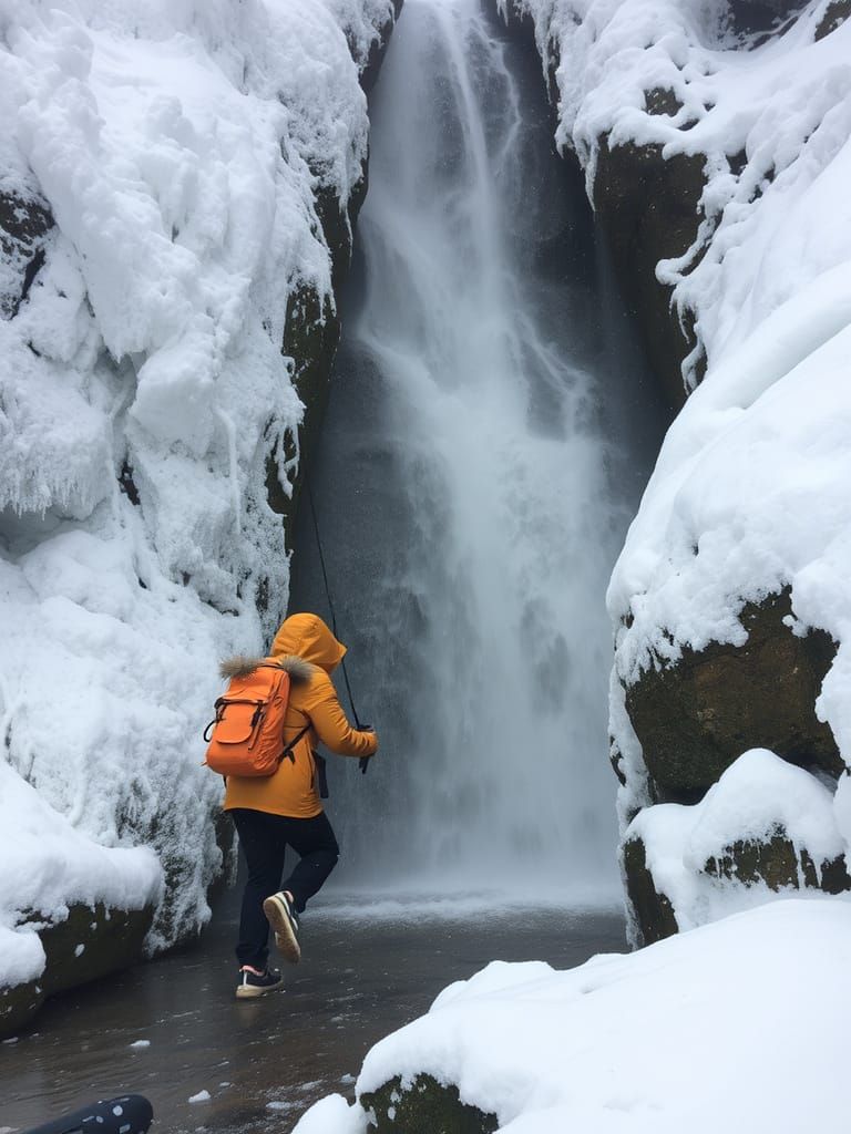 Hide and Seek in a Blizzard: A Dreamlike Scene
