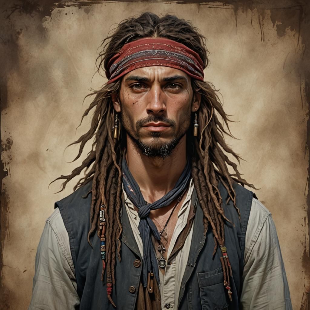 Hyperrealistic Portrait of a Bohemian Assassin