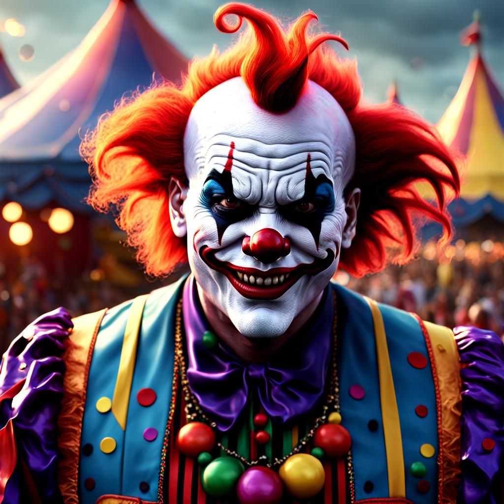 Insane Clown: Hyperrealistic 3D Render in 4K