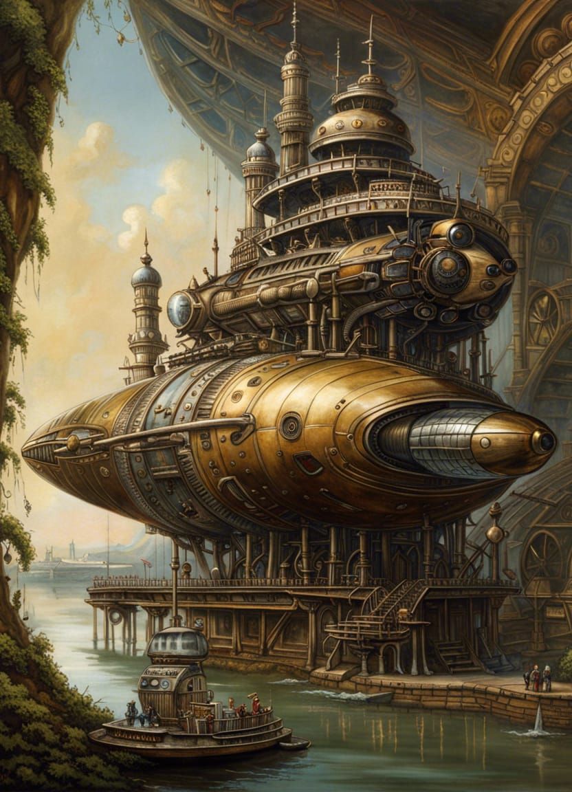 Steampunk Thunderbirds on the Mississippi