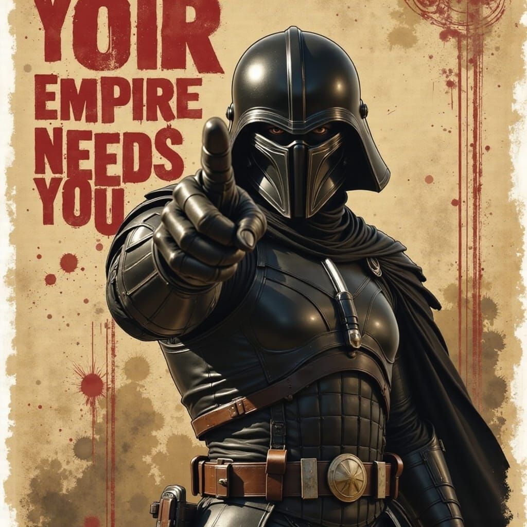 Darth Revan Propaganda Poster in Sepia Tones