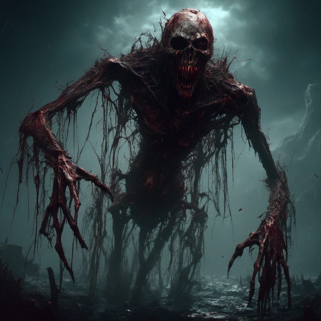 Cursed Evil Ghost in Macabre Dark Fantasy