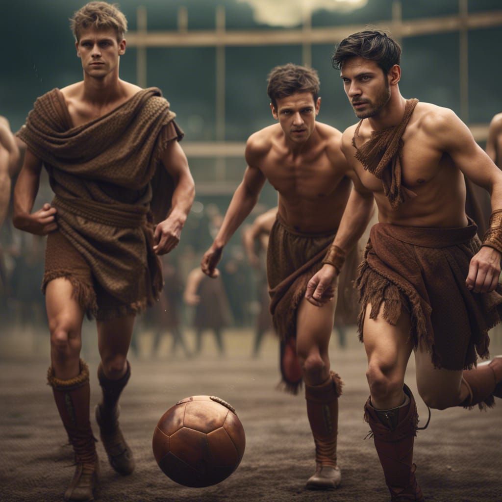 Ancient Romans Play Soccer