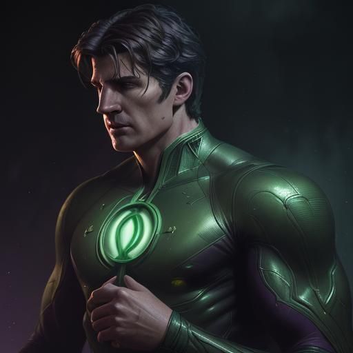 Hal Jordan Dark Fantasy Concept Art in 8k