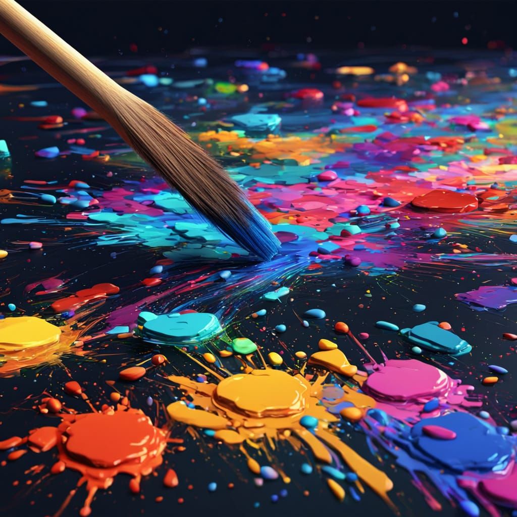 Pixel Art of Artists Creating Masterpieces