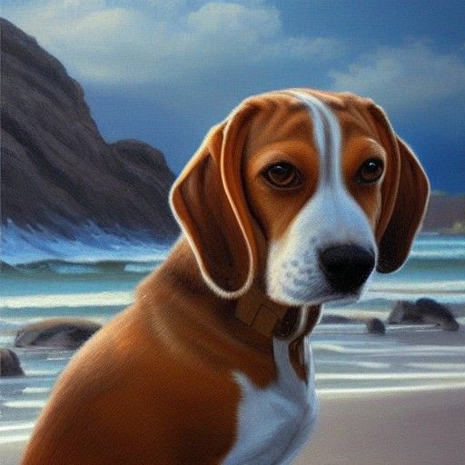 Beagle Outlaw: An Oil Painting in Gurney Style