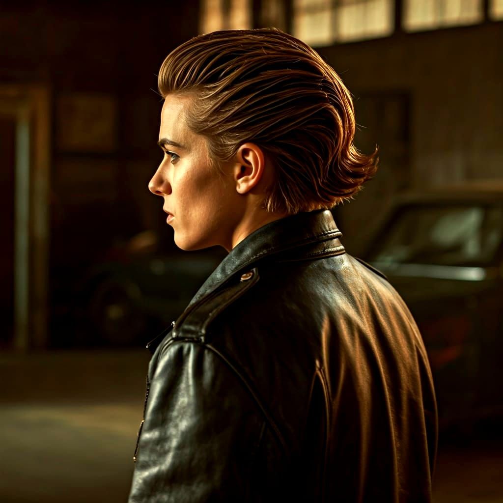 Greased Hair Portrait in Classic Style