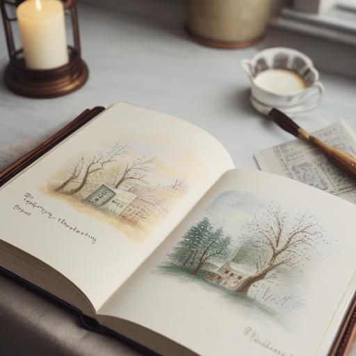 Cozy Fireplace Scene as Watercolor Painting