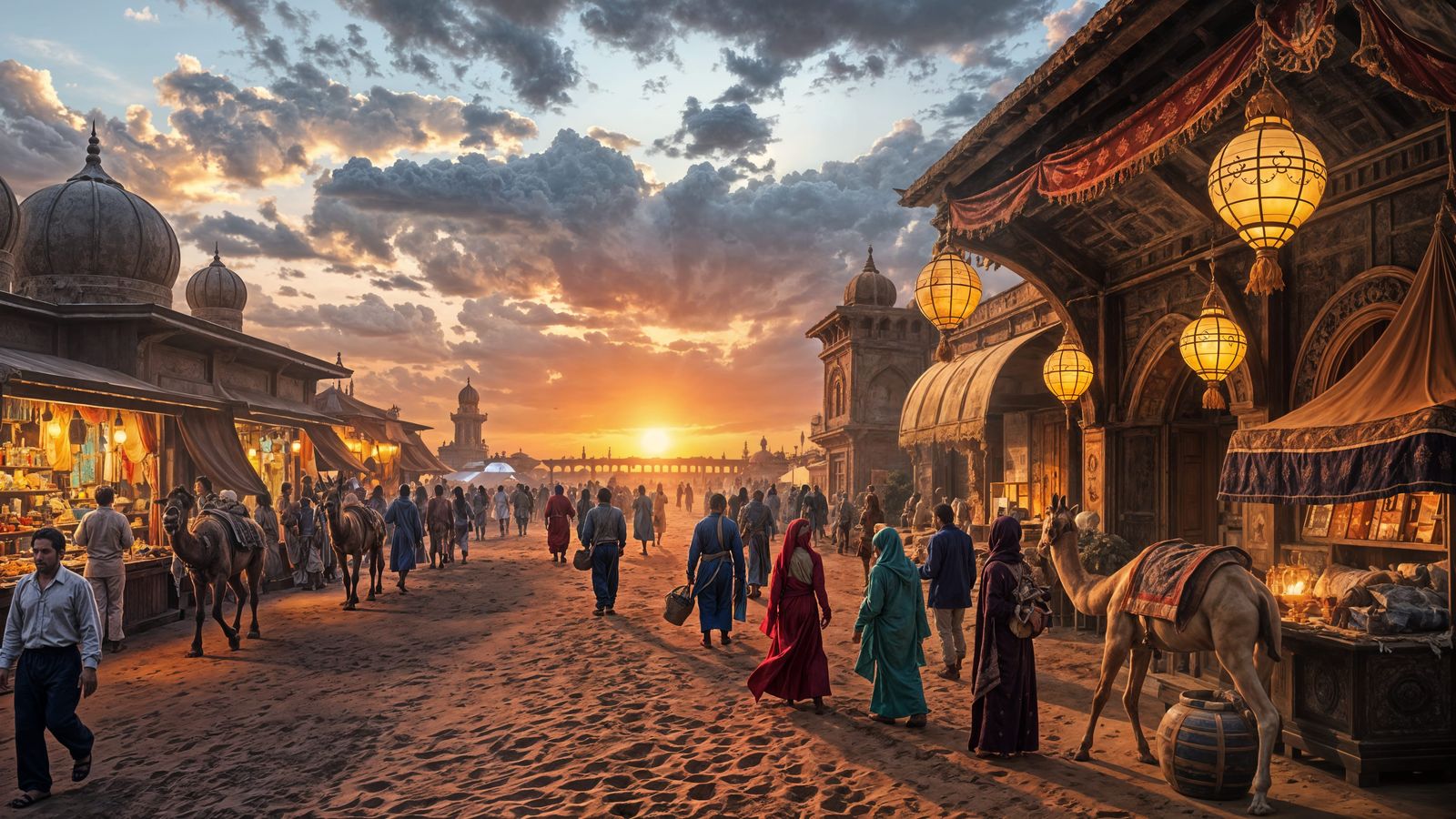 Hyperdetailed Arabian Nights Fantasy Landscape