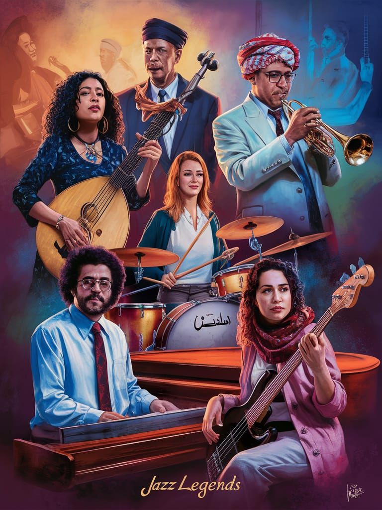 Palestinian Jazz Band Album Cover Art