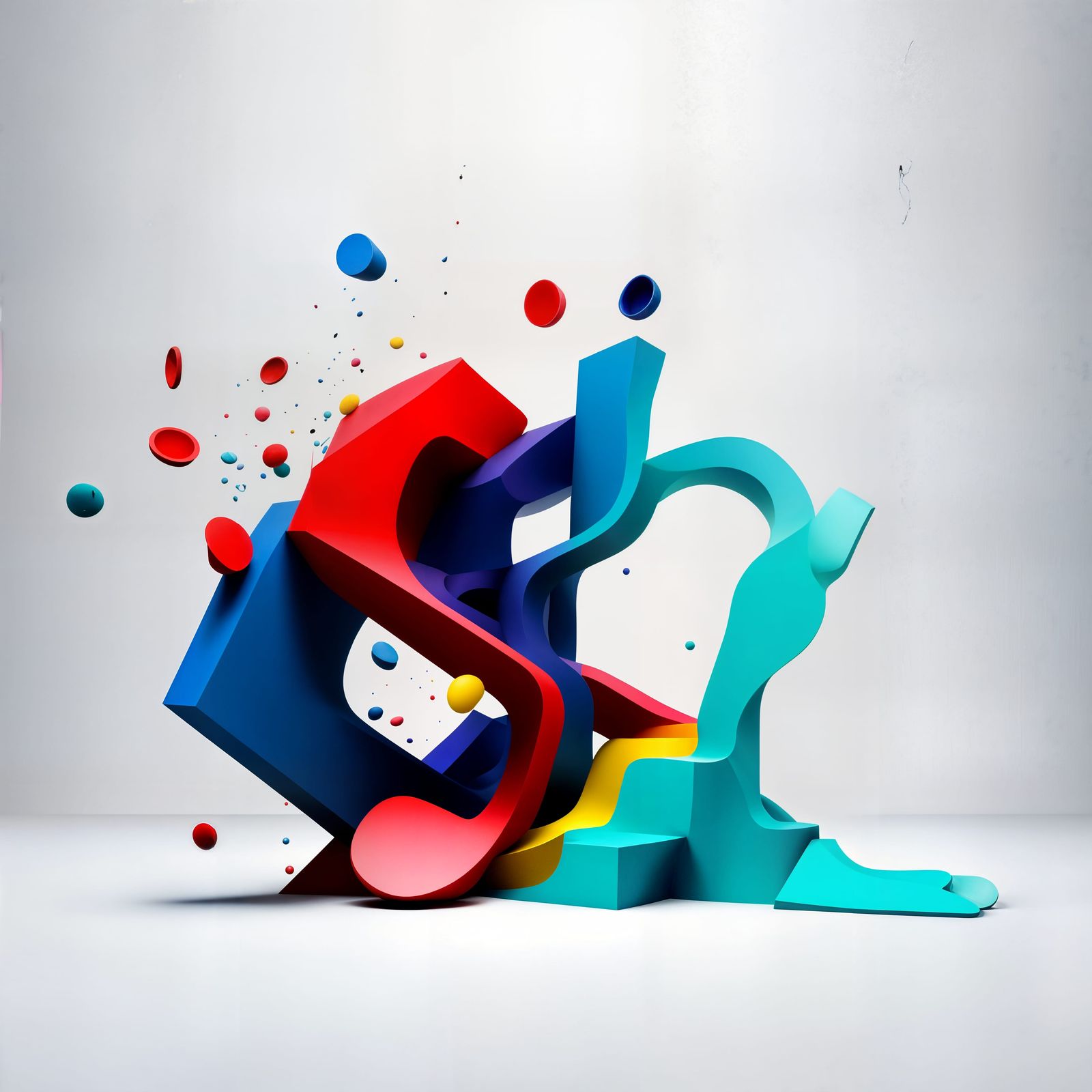 Vibrant Minimalist Spiral in Complementary Colors