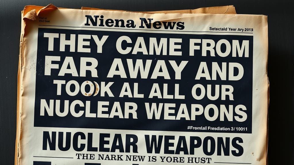 Dystopian Magazine Cover: Nuclear Disarmament in a Desolate ...