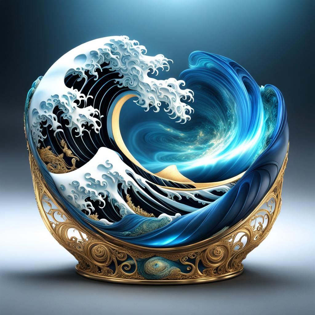 Clam Shell Atlantis with Cosmic Wave