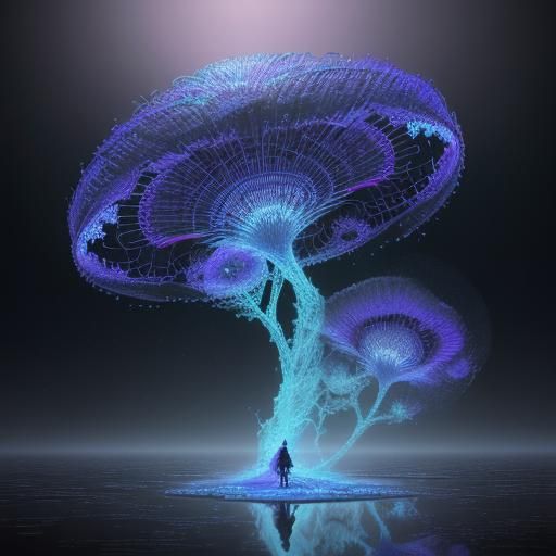 Dr. Karma Anna Koenig: Energy Being in Surreal Landscape