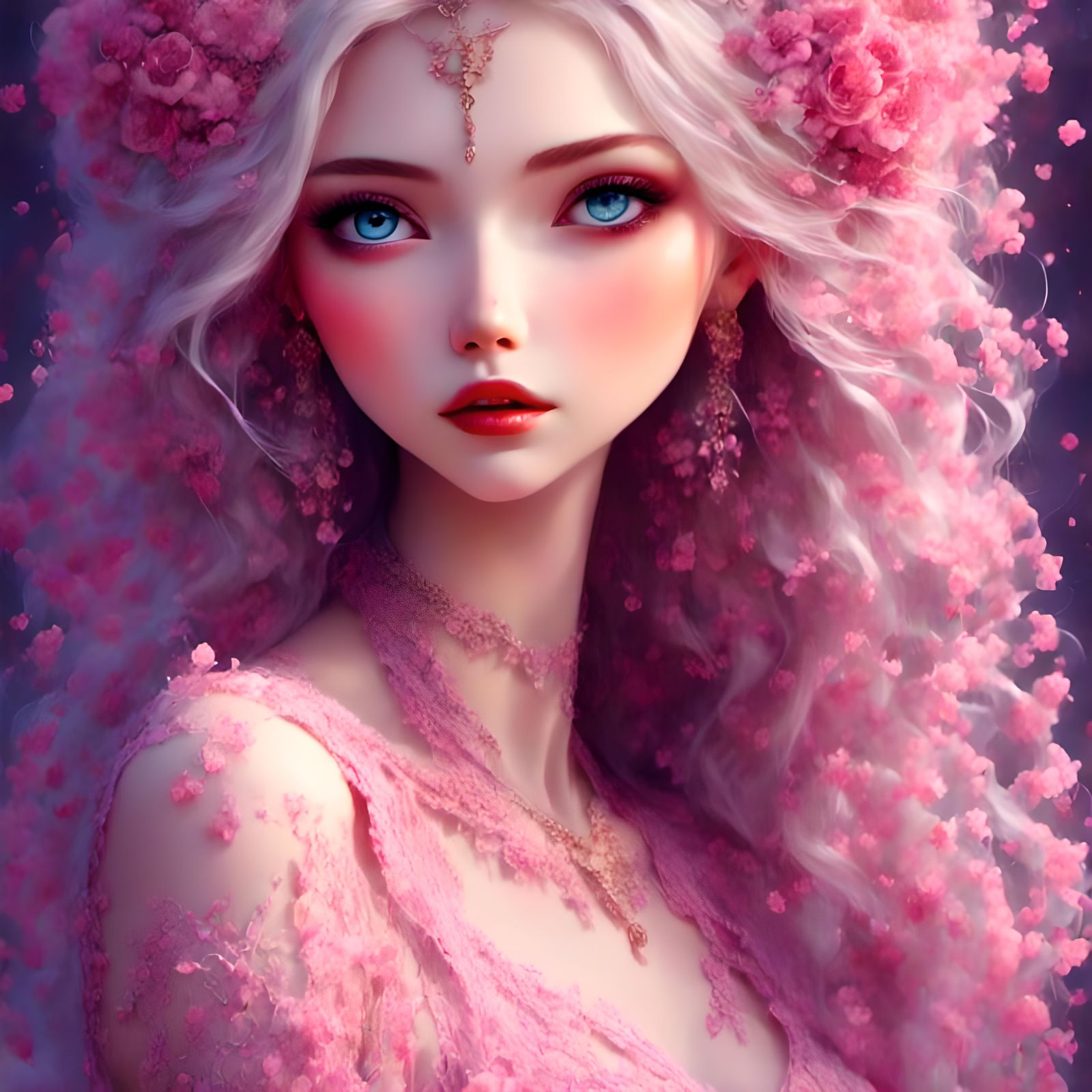 Divine Darkness Portrait in Hyperrealism Style