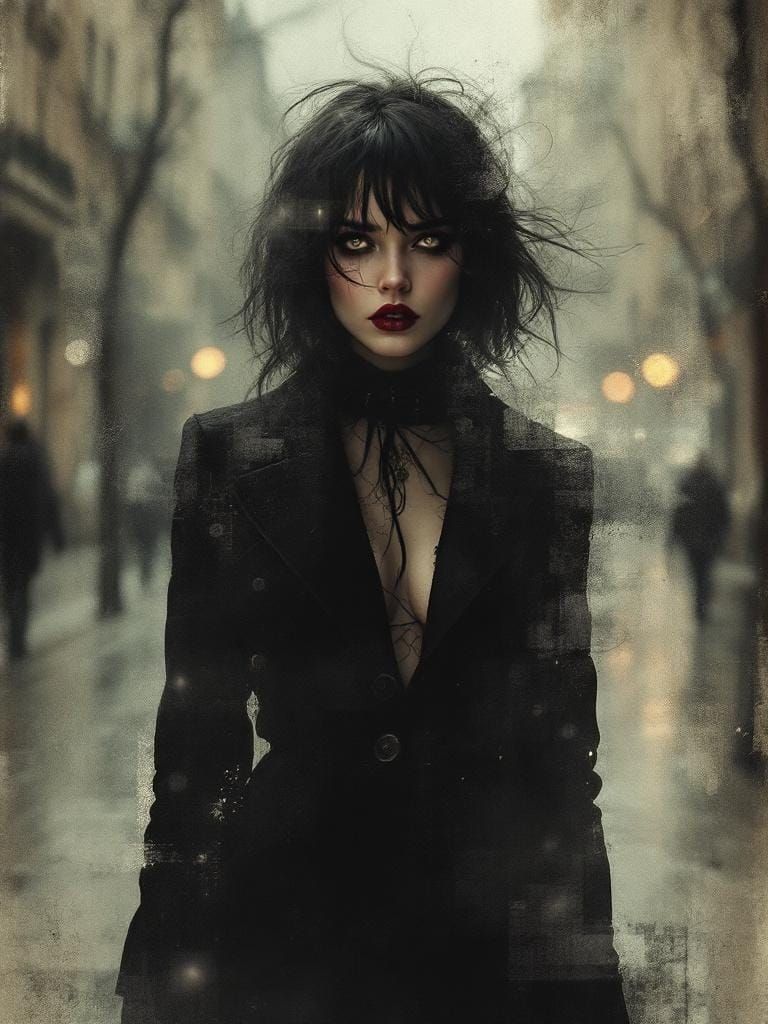 Parisian Pin-Up in Dramatic Light, McKean & Caravaggio Style