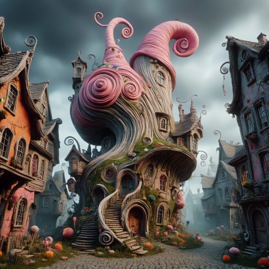 Snail with Wonky Houses: A Whimsical Journey