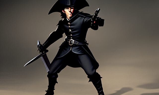 Werewolves Battle Pilgrim Armed with Pistol and Sword