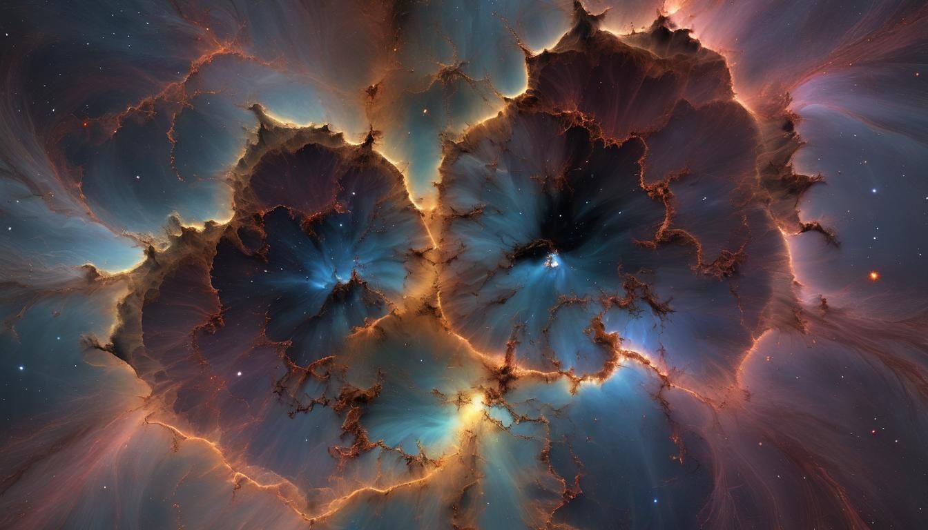 Spectacular Mandelfractal Nebula Vortex in False Color