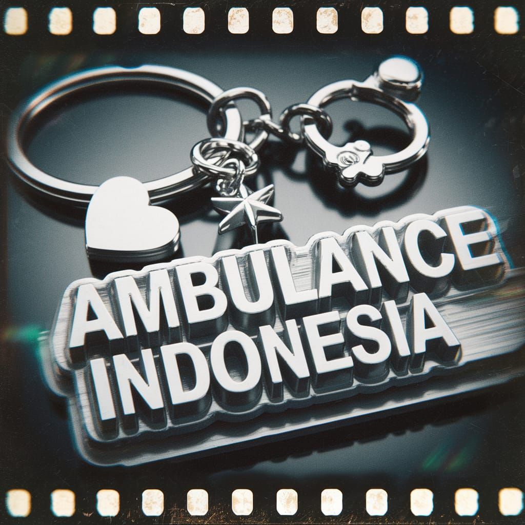 3D Keychain with "Ambulance Indonesia" Engraving