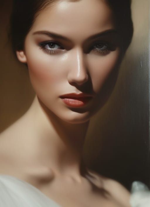 Dreamy Cafe Portrait in Ultrarealistic Style