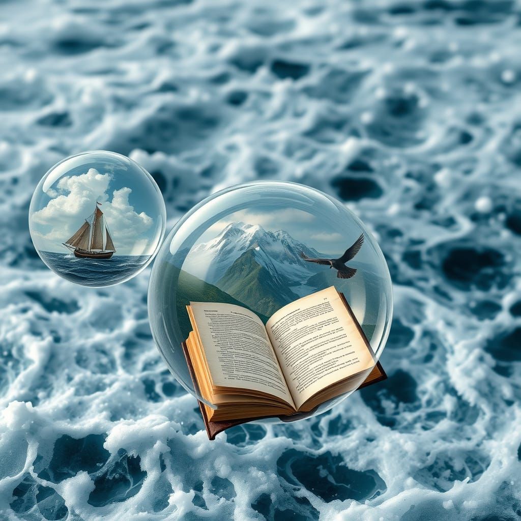 Surreal Bubbles Containing Miniature Worlds