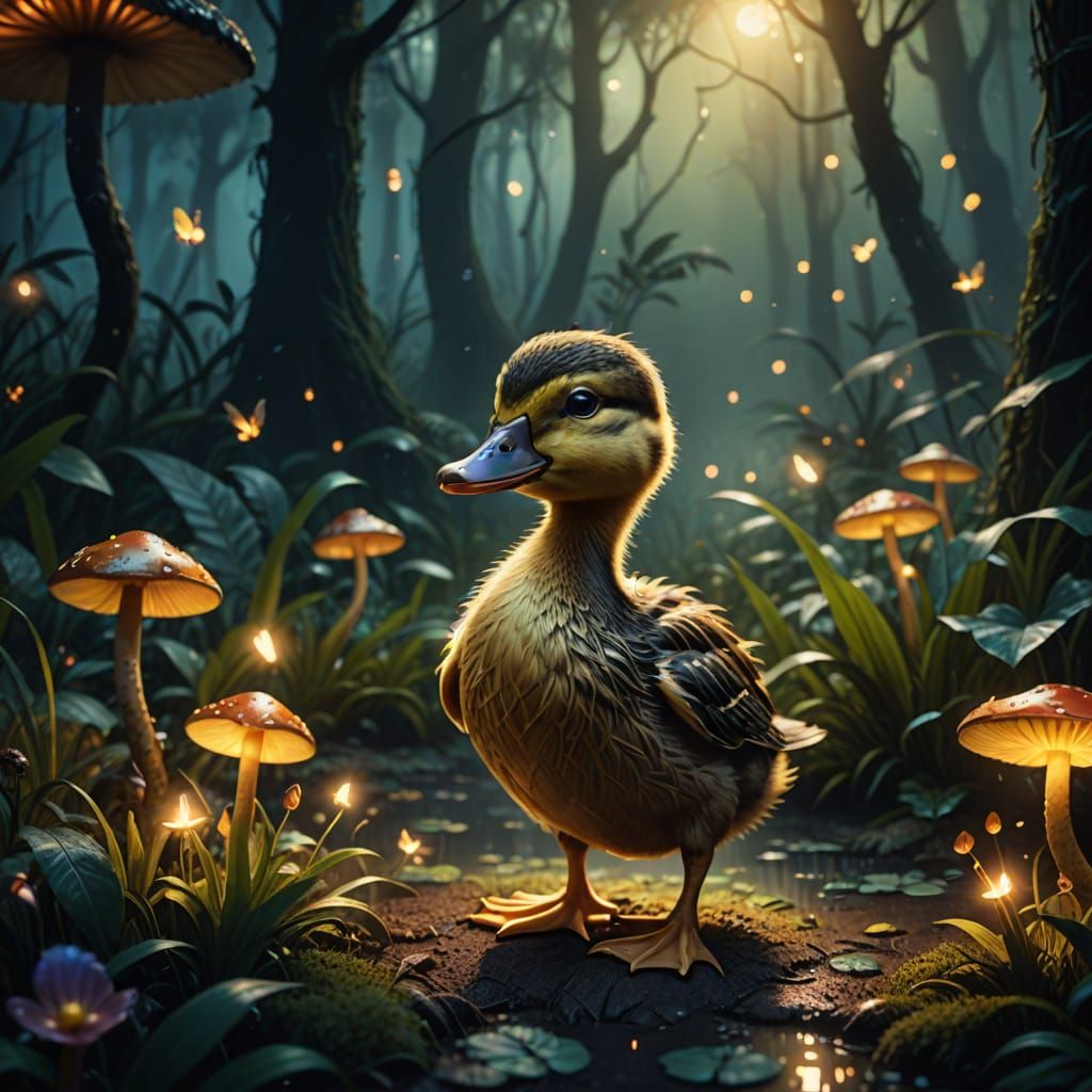 Duckling Dances in a Spooky Jungle