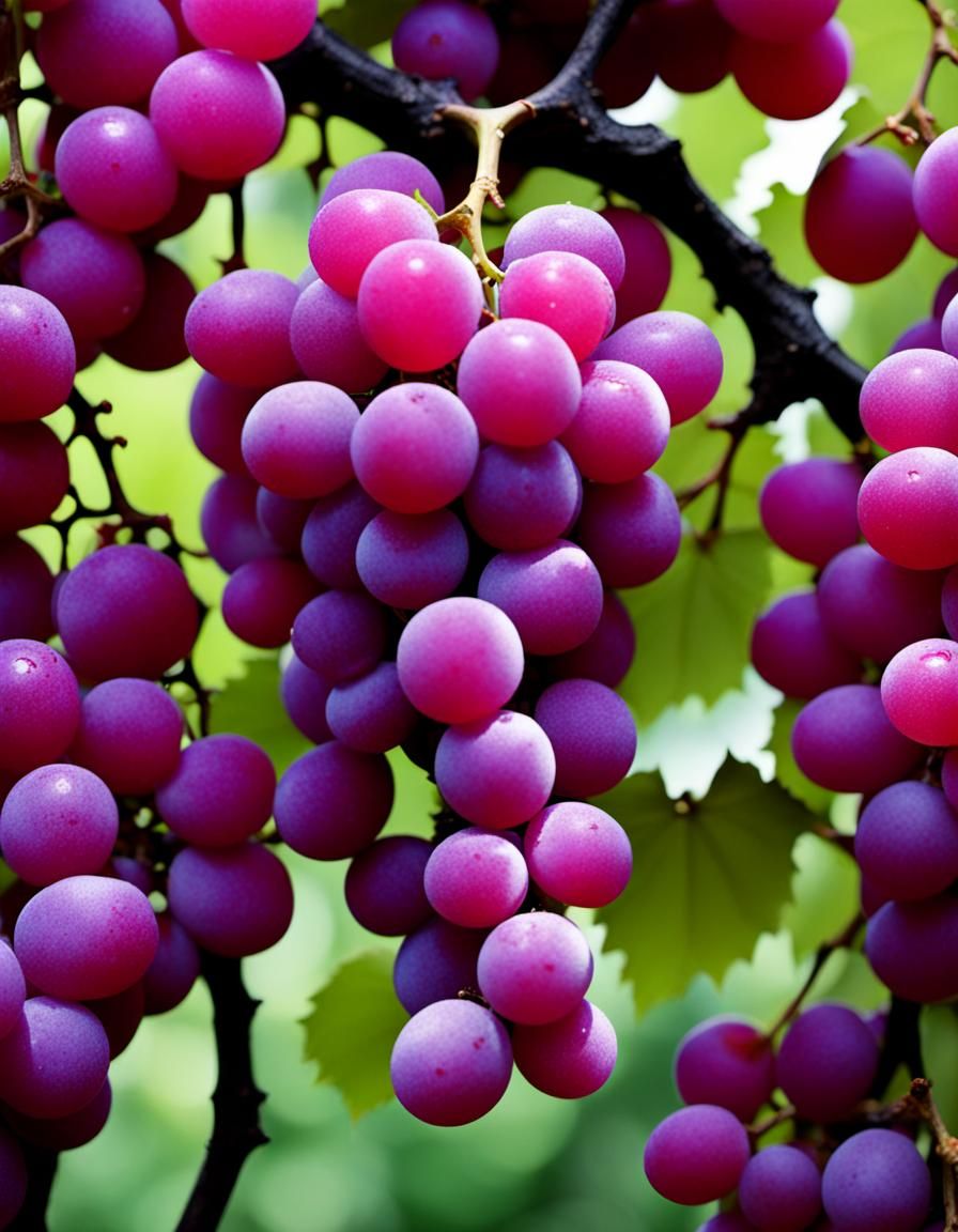 Koshu Grapes in a Tim Burton Style