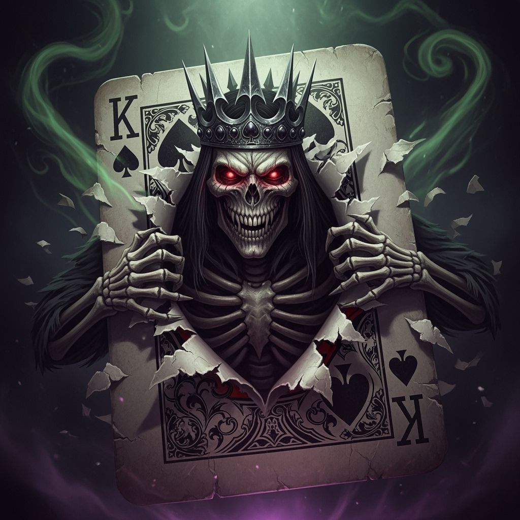Terrifying King of Spades Emerges From Torn Card