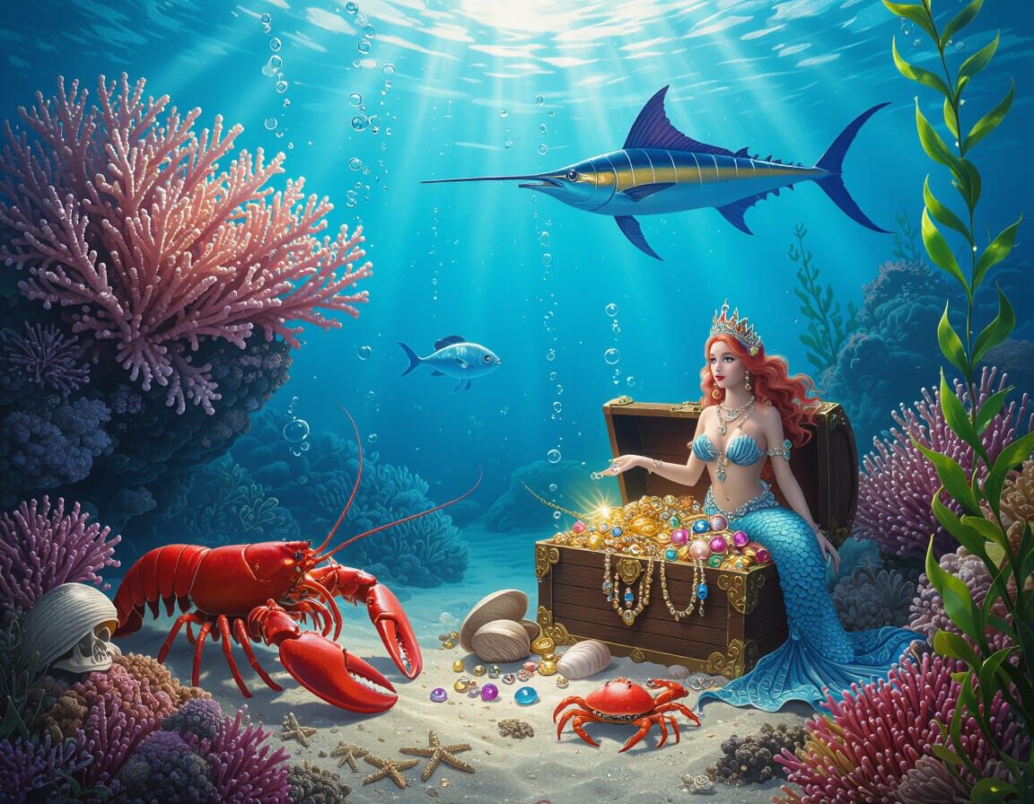 Deep Sea Coral Kingdom Fantasy Scene